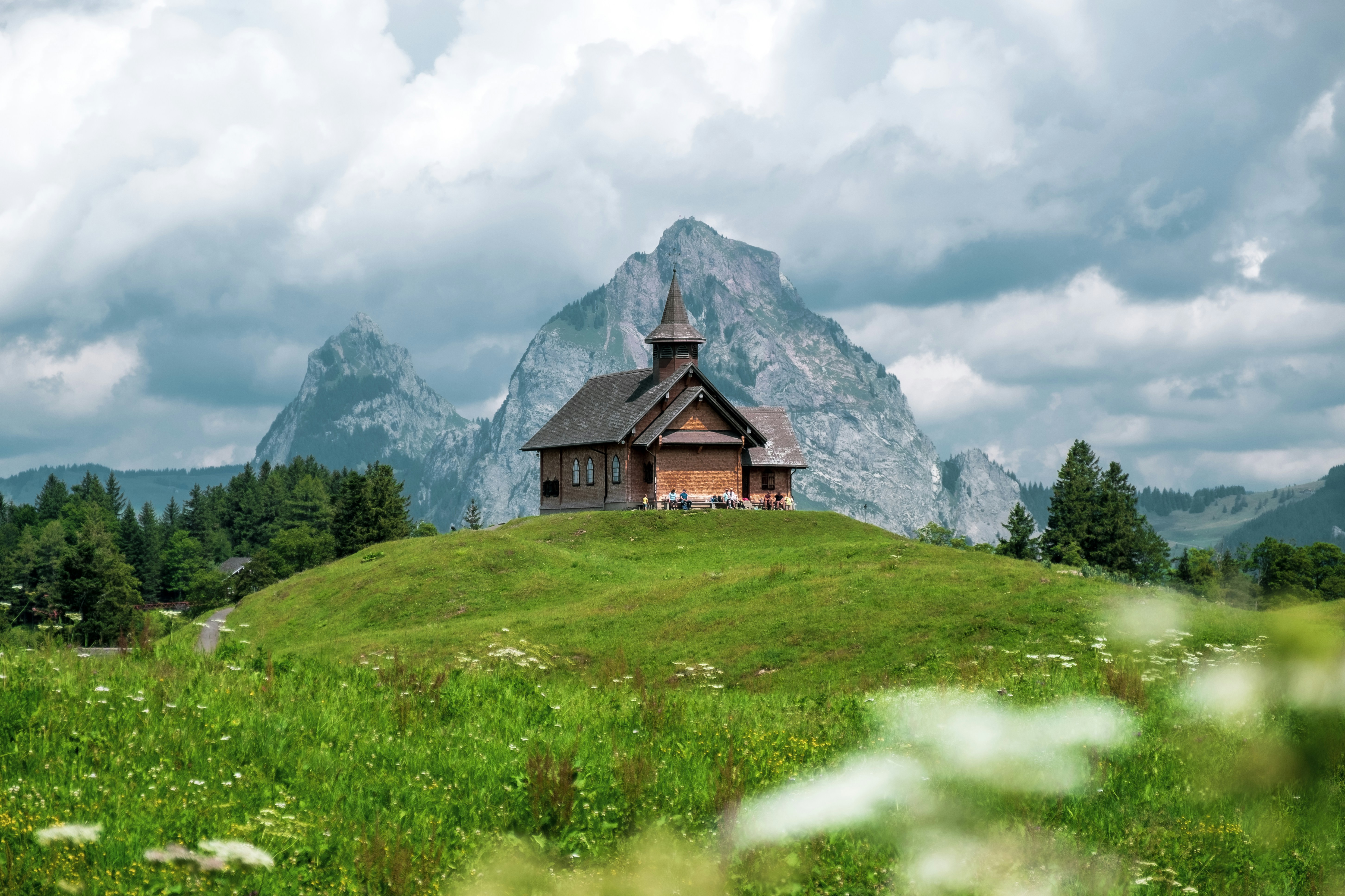 A sweeping view of the Swiss Alps