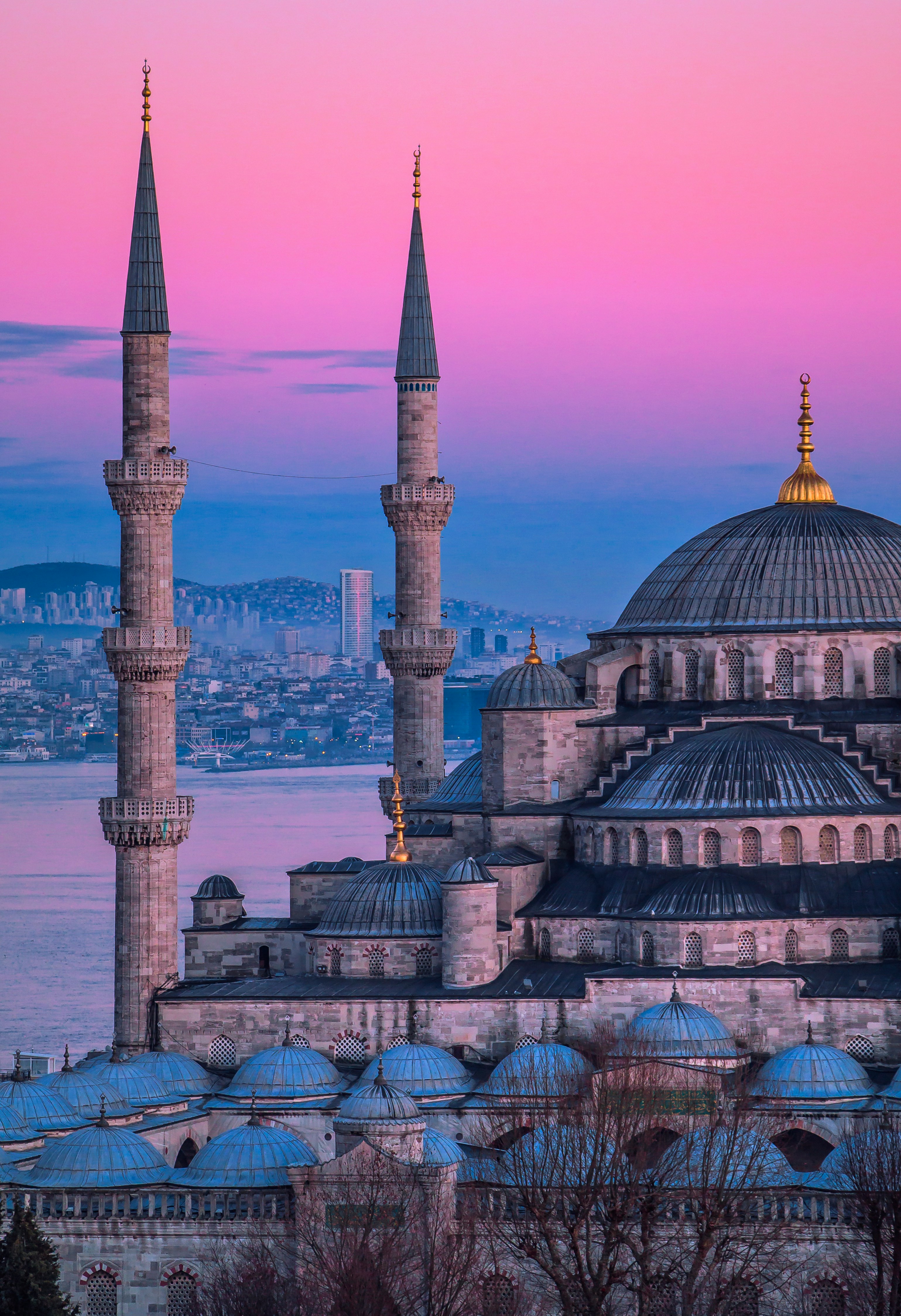 The Istanbul skyline at dusk